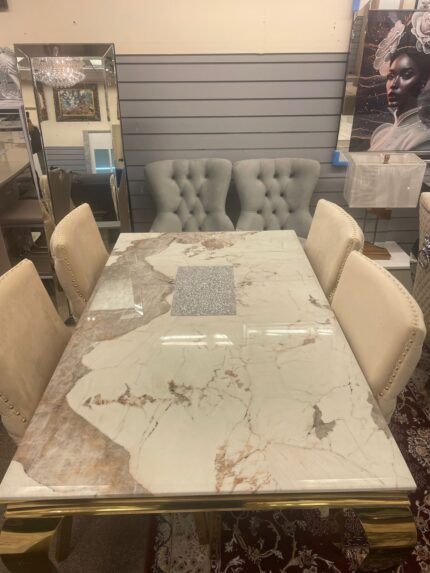 Gold Louis Dining Table