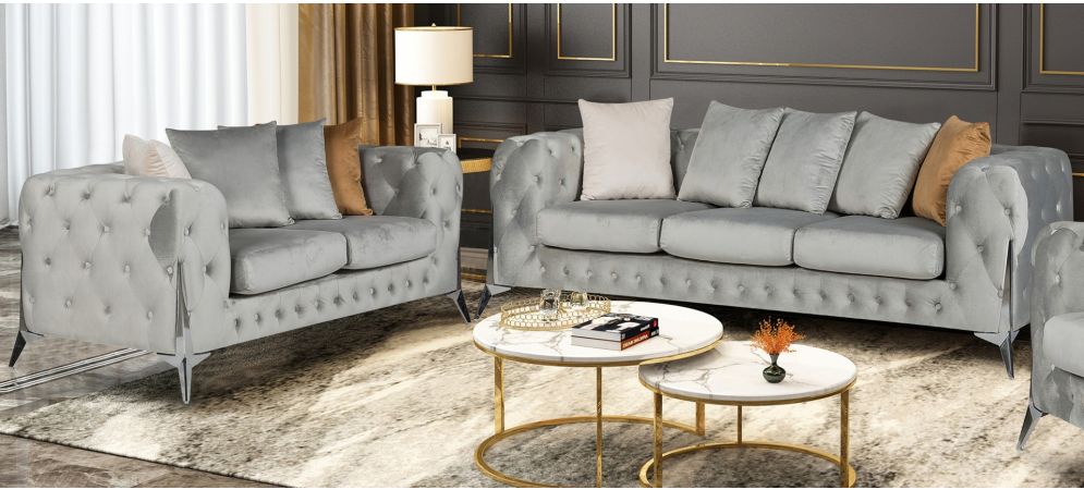 matrix-grey-fabric-3-2-sofa-set-plush-velvet-with-chrome-legs